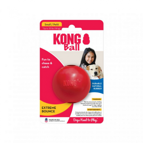 KNG-18122 - KONG BALL SMALL PELOTA ROJA CON HOYO 1